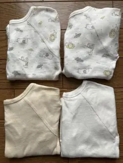 ベビー服 まとめ売り 新生児 50-60 前開きタイプ 4点セット