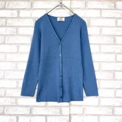 opti オプティ　ラメニットカーディガン　水色　M Vネックのサムネイル