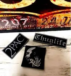 【新品❣️】2pac アイロンワッペン　3点セット