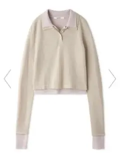 【SNIDEL】Sustainableレイヤードポロニットプルオーバー