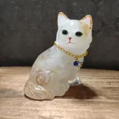 長毛猫のオルゴナイト☆茶白☆現品です♪♪☆