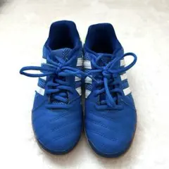 『値下げ中』アディダス　サッカーシューズ　21 cm室内靴　フットサル　ブルー