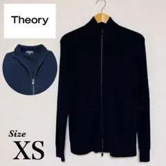 Theory ドライバーズニット ダブルジップ ウール 厚手 ネイビー XSのサムネイル