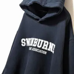 スインバンスチューデントアソシエーション刺繍スウェットパーカーブラックL古着