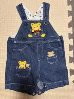 ミキハウス　バイカラートレーナー　オーバーオール　2点セット