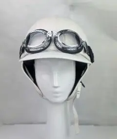 未使用品 OGK ジェットヘルメット ゴーグル付 SC-M 半キャップ レトロのサムネイル
