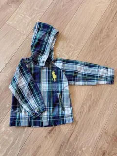 【美品】ポロ・ラルフローレン チェック柄　薄手ジャケット
