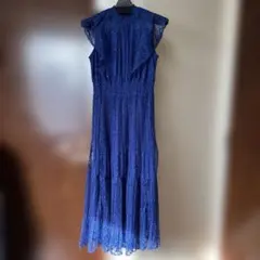 新品Rire Fête レースドレス 青　ヤマダヤ