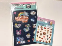 エンジェルブルー デニムシール ネイルシール　2枚セット