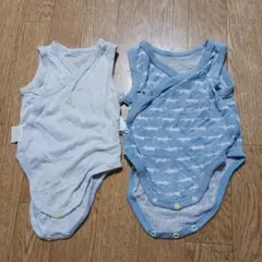 60cm コットンメッシュボディスーツ ノースリーブ