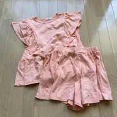【キッズ】フリル付きトップスとショートパンツ 120