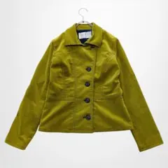 ジャンニロジュディチェ ショート丈コート ジャケット 黄緑色 【訳あり】