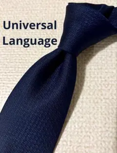 【美品】UNIVERSAL LANGUAGE ネクタイ 無地織柄