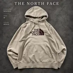 THE NORTH FACE ザノースフェイス パーカー ビッグロゴ ベージュ