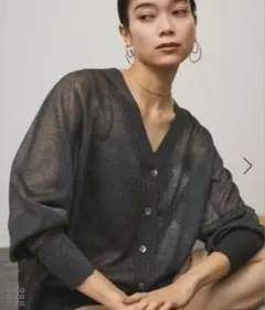 はるちゃん様専用SALON adam et ropé ブライトラメVネックシアー