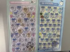 3Dキャラクターシール2シートセット ちいかわ ボンボン ドロップ風シール