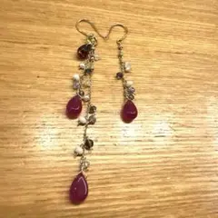 k14gf 天然石のロングピアス