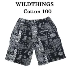 WILD THINGS ペイズリー柄 クライミングショーツ 総柄 バンダナ柄 Sのサムネイル