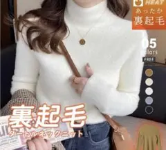 COCOMOMO 裏起毛　タートルネックニット