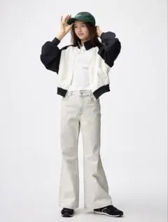 リラックス　ワイドフレアジーンズJR(Sサイズ)