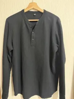ユニクロ ワッフル ヘンリーネック