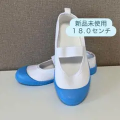 上履き 18.0センチ 新品未使用 白/青