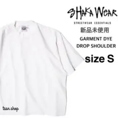 【シャカウェア】新品 ガーメントダイ ドロップショルダー Tシャツ ホワイト S