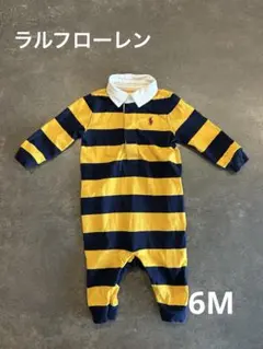 Ralph Lauren ストライプロンパース 6M