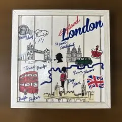 ロンドン インテリアアート 木製フレーム