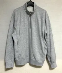 【美品】ユニクロ スウェットハーフジップシャツ Mサイズ グレー