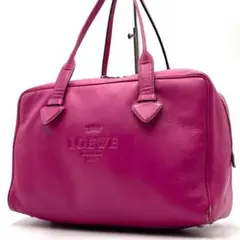 美品● ロエベ ハンドバッグ ミニボストン ヘリテージ アナグラム レザー