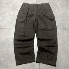 90s J.CREW 巨人タグ ブラック リネンスラックス - メルカリ