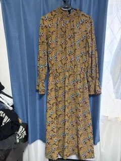 GU フラワープリント ロングワンピース　Lサイズ