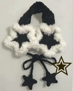 【本日限定価格】ウィッシュコア イヤーマフ 編み物 星 コーヒーブラウン