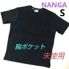 NANGA　胸ポケット　クルーネック　Tシャツ　半袖　黒のサムネイル