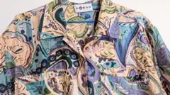 昭和レトロ 古着 柄 半袖シャツ