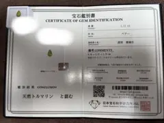 【お値下げ】⭐️1.11ct 天然パライバトルマリン ルース　鑑別書付