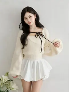 Darichアシメレイヤードニットトップス