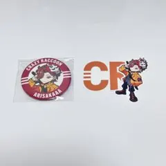 CrazyRaccoon 缶バッジ ステッカー ありさか