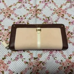 Samantha Thavasa 長財布 ブラウン ピンク バイカラー リボン