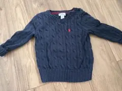 Ralph Lauren ネイビー ケーブル編みセーター 18M