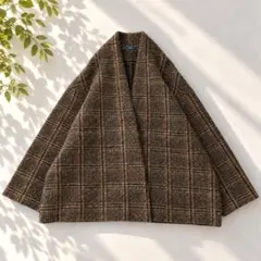 ★ 상태좋음 ◆シップス◆手洗いOK♡エアリーチェックミディガウン