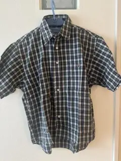 アベイシングエイプ ワンポイント ロゴ刺繍 チェック 半袖 シャツ 希少 日本製