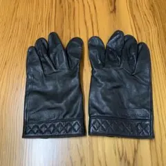 美品 バレンシアガ ラムレザー グローブ 手袋 エンボスロゴ 黒 BALENCIAGA バレンシアガ 羊革 ラムレザー 手袋 グローブ ブラック