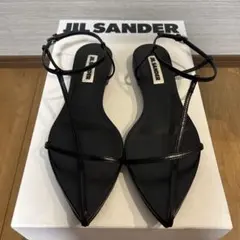 JIL SANDER ストラップ フラットサンダル 黒 38のサムネイル