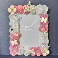 トレカケース　硬質ケース　ホイップデコ　リボン　王冠　花　赤　レッド　クリア