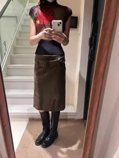 膝丈スカート 秋冬