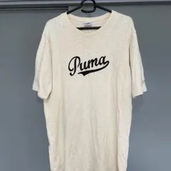 Puma 刺繍Tシャツ Lサイズ クリーム色