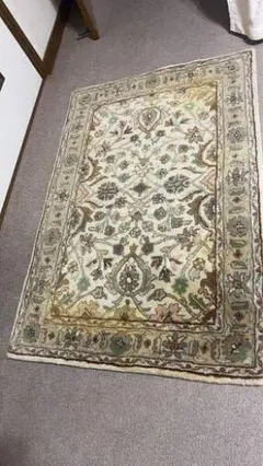 ✅洋風ウールカーペット アンティークラグ 古民家 カフェ リノベーション✅