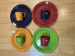 Coleman 食器セット 4点セット カラフル